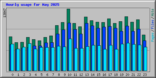 Hourly usage for May 2025
