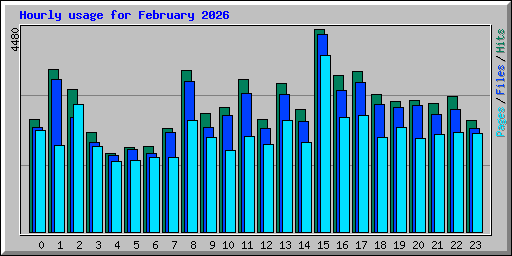 Hourly usage for February 2026